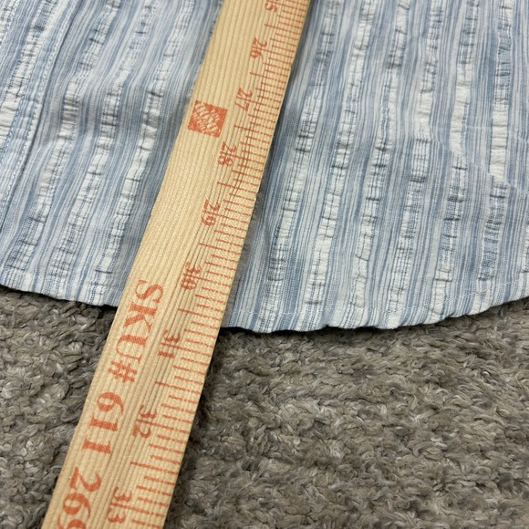 The Territory Ahead Seersucker Shirt Mens Large Blue White Long Sleeve Cotton - Picture 4 of 8